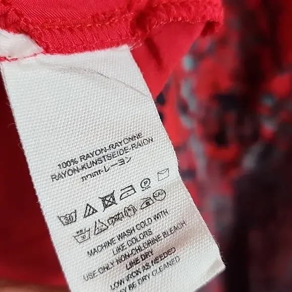 Free People Red Blue XS Paisley Dress - Picture 7 of 10